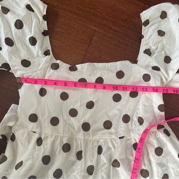NWT Faithfull The Brand Anthropologie Eryn Mini Dress Bessie Dot Print White 12 - Picture 14 of 14